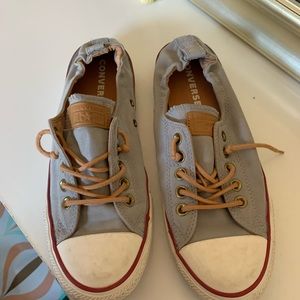 Gray stretchy converse